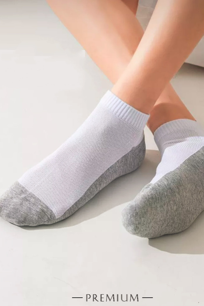 Шкарпетки короткі бавовняні сіточка з сірою підошвою InSecret AY138-2  — купити в InSecret.ua