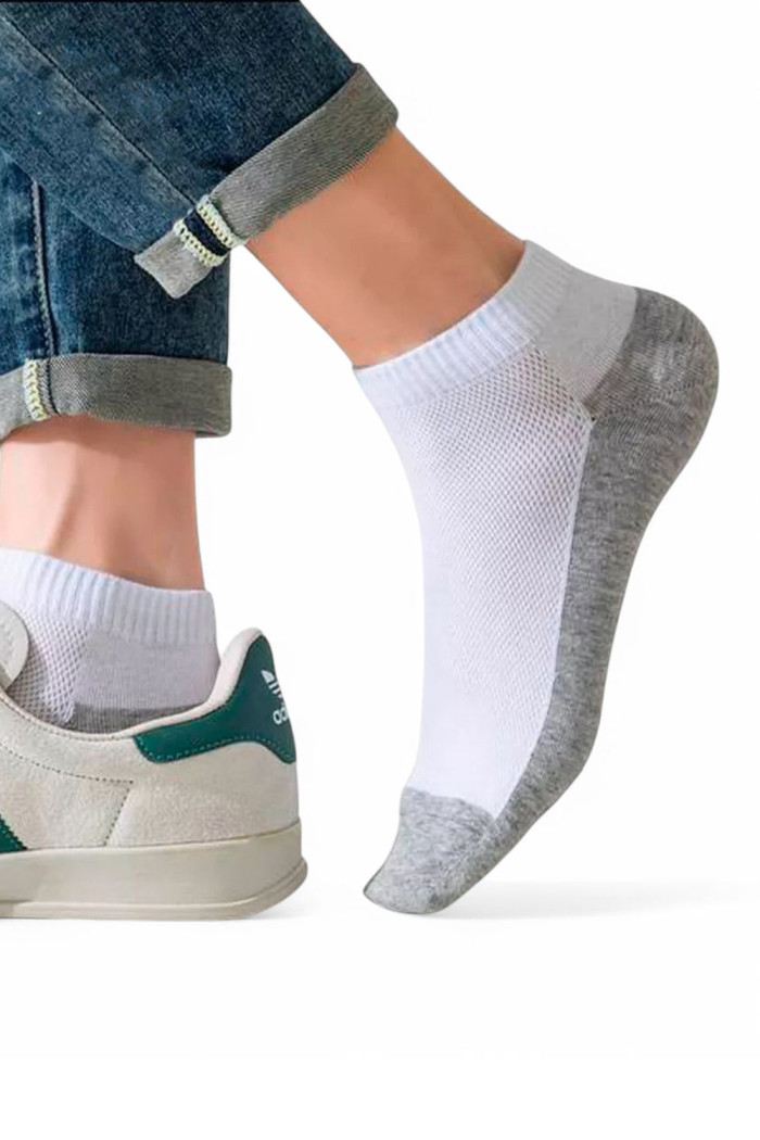 Шкарпетки короткі бавовняні сіточка з сірою підошвою InSecret AY138-2  — купити в InSecret.ua