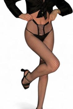 Колготки в сетку с вырезом Marilyn RAJSTOPY H02 2