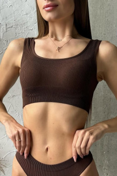 Топ в рубчик на широких бретелях InSecret Top Basic Ribbed  — купити в InSecret.ua