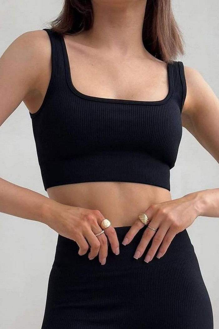 Топ в рубчик на широких бретелях InSecret Top Basic Ribbed | InSecret.ua