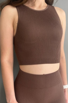 Топ-халтер бесшовный в рубчик InSecret Top RIBBED | InSecret.ua