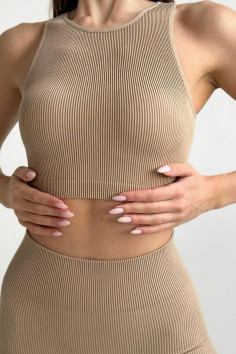 Топ-халтер бесшовный в рубчик InSecret Top RIBBED | InSecret.ua