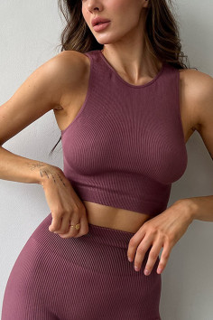 Топ-халтер бесшовный в рубчик InSecret Top RIBBED | InSecret.ua