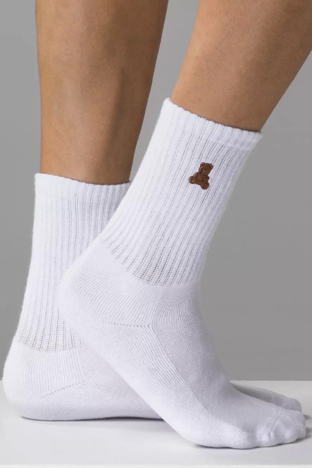 Носки хлопковые высокие с Ведмежонком Atlantic MC-006 | InSecret.ua