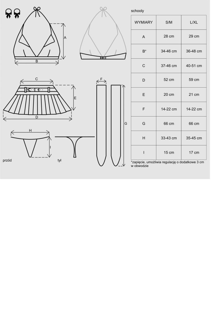 Костюм школьницы Obsessive Schooly