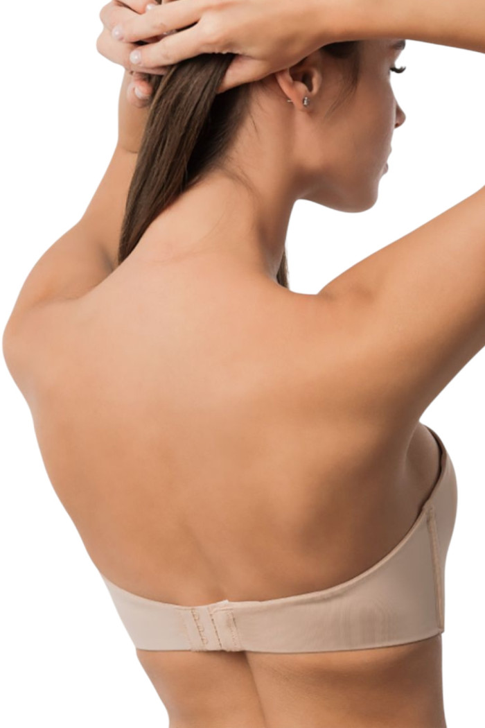 Бюстгальтер гладкий с глубоким декольте без бретелей Luna L1523A Caramela | InSecret.ua