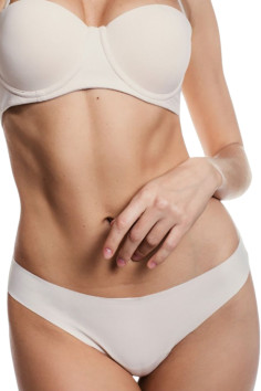 Стринги бесшовные с кружевом Luna L5128B-M Lentil | InSecret.ua