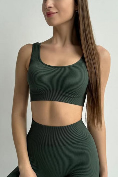 Топ на широких бретелях в рубчик GIULIA Top Rib  — купити в InSecret.ua