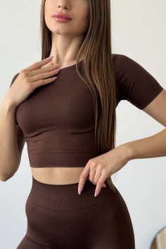 Топ бесшовный с короткими рукавами Giulia Crop T-Shirt | InSecret.ua