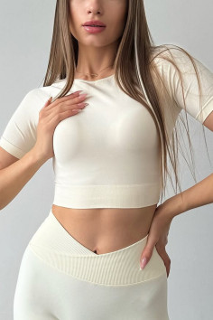 Топ бесшовный с короткими рукавами Giulia Crop T-Shirt | InSecret.ua