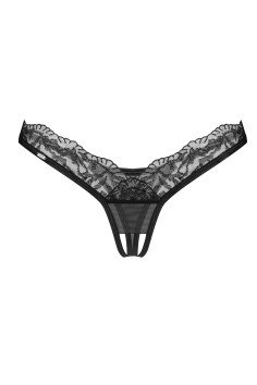Трусики з відкритим доступом Obsessive Arrowel Black  — купити в InSecret.ua 2