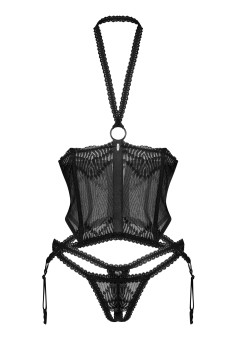 Корсет з відкритим верхом та трусиками Obsessive Alliane Corset  — купити в InSecret.ua 2