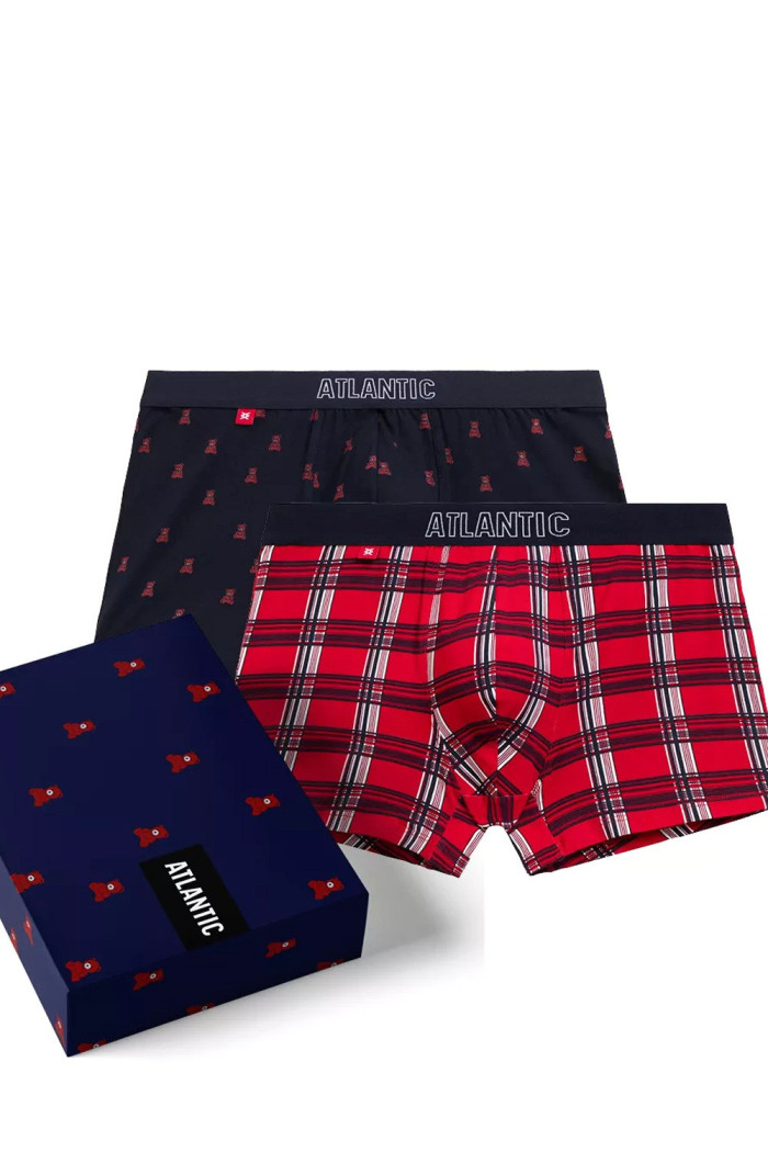 Труси-боксери чоловічі з принтом Ведмедики Atlantic 2GMH-024 (2 шт)  — купити в InSecret.ua