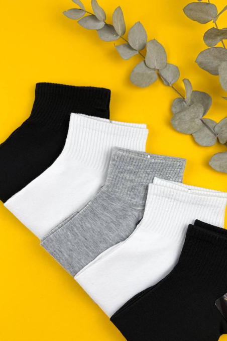 Шкарпетки короткі з резинкою в рубчик MasterStep 0220 Unisex  — купити в InSecret.ua