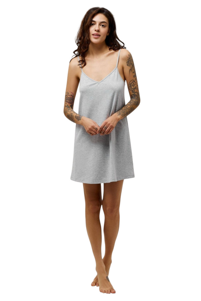 Сорочка ночная хлопковая на тонких бретелях Luna LP-027 | InSecret.ua