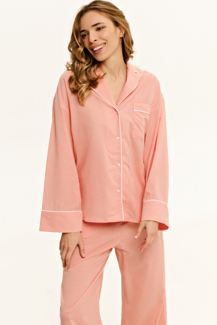 Комплект женский пижамный из батиста с кантом Luna LP-038 Elio | InSecret.ua