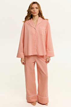 Комплект жіночий піжамний із батиста з кантом Luna LP-038 Elio  — купити в InSecret.ua