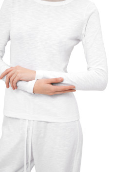 Лонгслів жіночий зі слабованої бавовни Luna LC025l Toscana  — купити в InSecret.ua 2