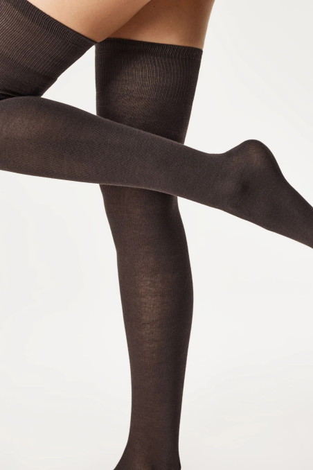 Высокие гольфы-Заколенки хлопковые Milena 0293.001 Classic cotton | InSecret.ua