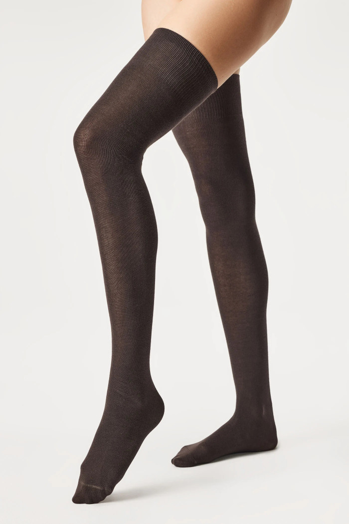 Высокие гольфы-Заколенки хлопковые Milena 0293.001 Classic cotton | InSecret.ua