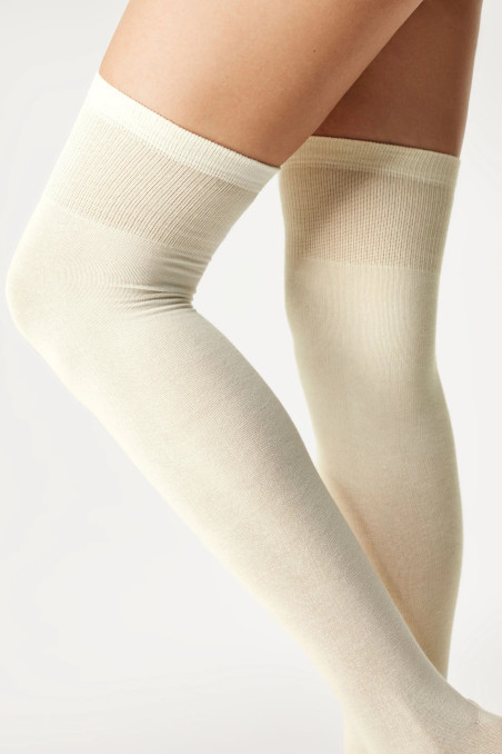 Високі гольфи-Заколінки бавовняні Milena 0293.001 Classic cotton  — купити в InSecret.ua