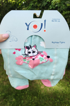 Дитячі колготки для повзання з ABS на колінах та слідках YO! RA-25  — купити в InSecret.ua