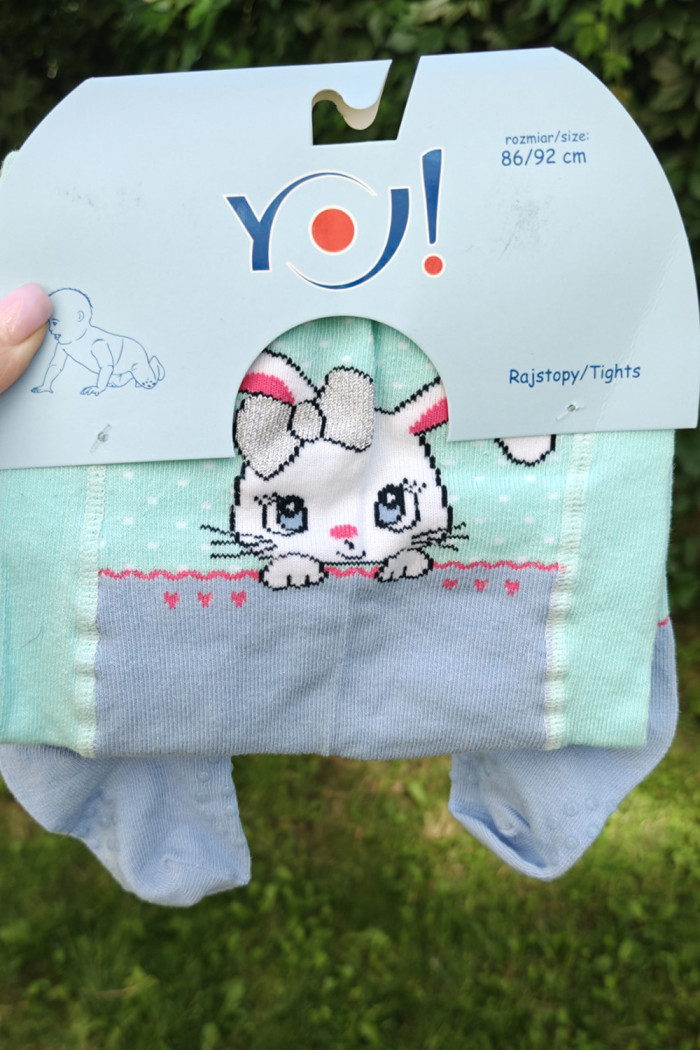 Дитячі колготки для повзання з ABS на колінах та слідках YO! RA-25  — купити в InSecret.ua