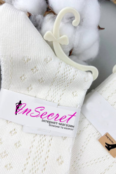 Гольфи бавовняні з ажурними візерунками InSecret BY667  — купити в InSecret.ua 2