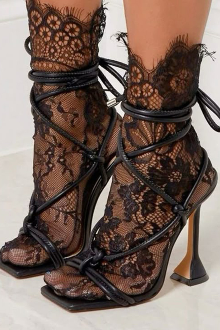 Шкарпетки мереживні високі Aura.Via NW1804  — купити в InSecret.ua