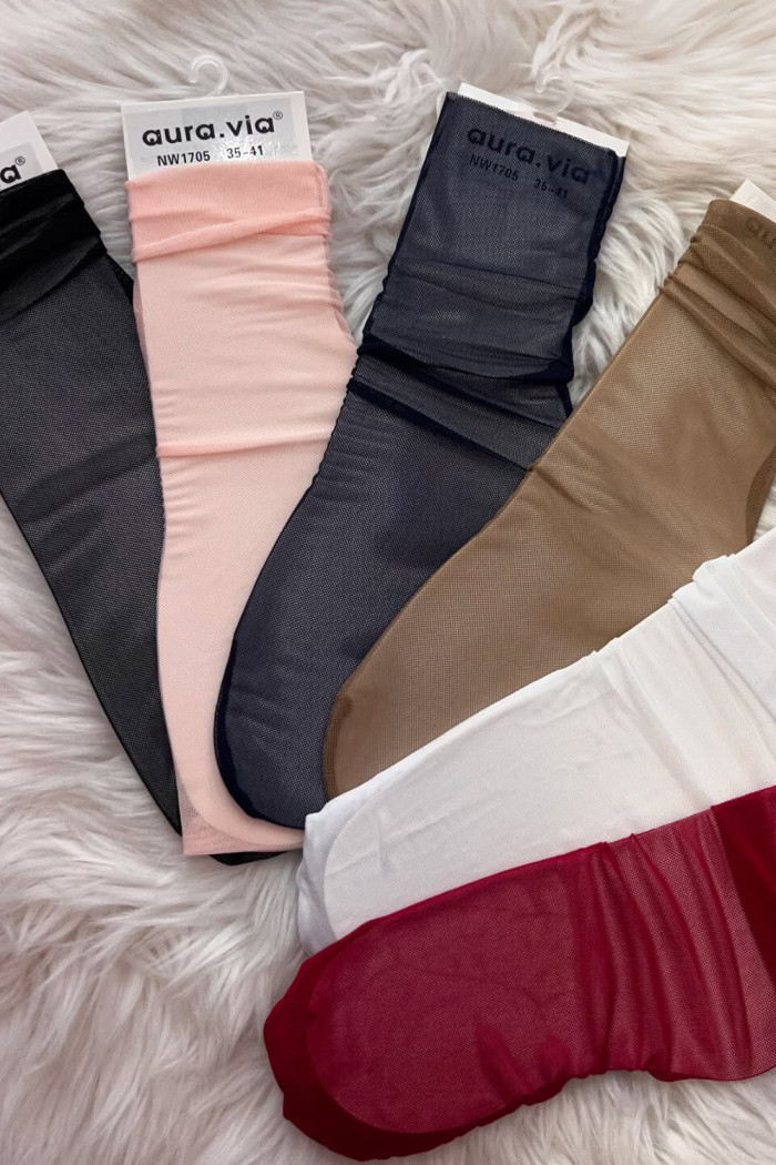 Шкарпетки-тюль мікросітка вільні Aura.Via NW1705  — купити в InSecret.ua