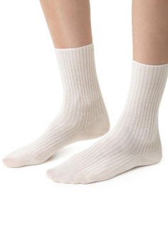 Шкарпетки в рубчик бавовняні з послабленою резинкою Steven 201 Naturelle 100% Cotton  — купити в InSecret.ua