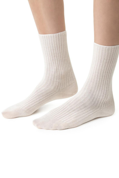 Шкарпетки в рубчик бавовняні з послабленою резинкою Steven 201 Naturelle 100% Cotton  — купити в InSecret.ua