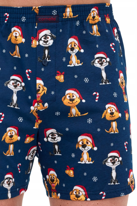 Труси-Боксери чоловічі з новорічним принтом Cornette 016/20 DOGS  — купити в InSecret.ua