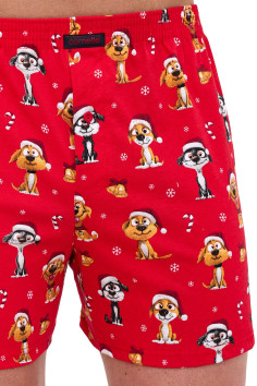 Труси-Боксери чоловічі з новорічним принтом Cornette 016/21 DOGS 2  — купити в InSecret.ua 2