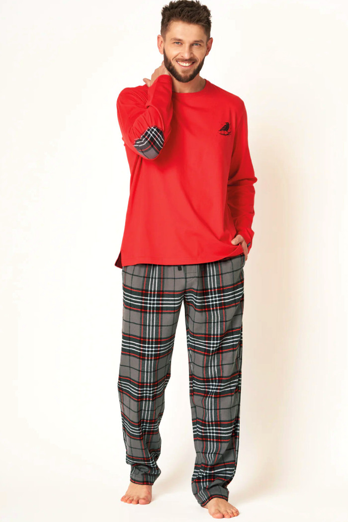 Комплект/піжама чоловічий з фланелевими штанами Key MNS 400 B24  — купити в InSecret.ua