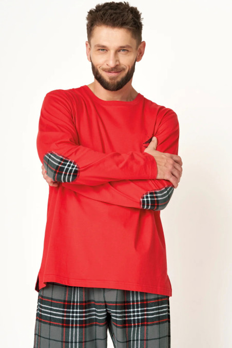 Комплект/піжама чоловічий з фланелевими штанами Key MNS 400 B24  — купити в InSecret.ua