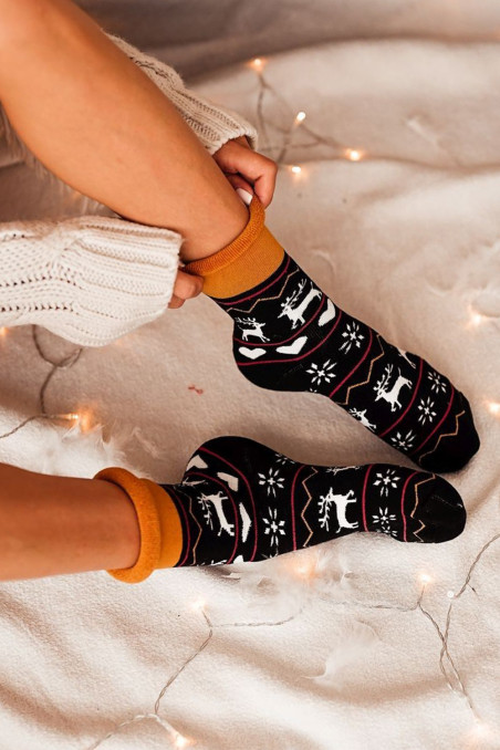 Носки женские теплые махровые новогодние Milena 0118.003 Frotte | InSecret.ua