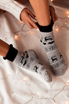 Шкарпетки жіночі теплі махрові новорічні Milena 0118.003 Frotte  — купити в InSecret.ua