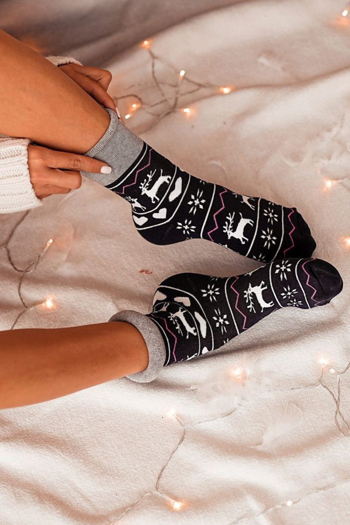 Шкарпетки жіночі теплі махрові новорічні Milena 0118.003 Frotte  — купити в InSecret.ua
