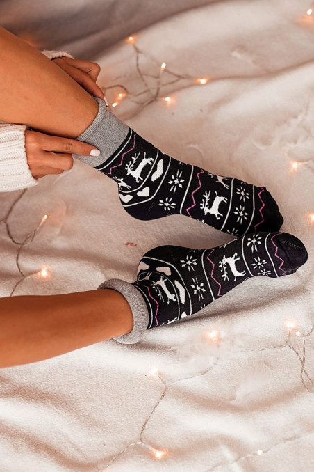 Шкарпетки жіночі теплі махрові новорічні Milena 0118.003 Frotte  — купити в InSecret.ua