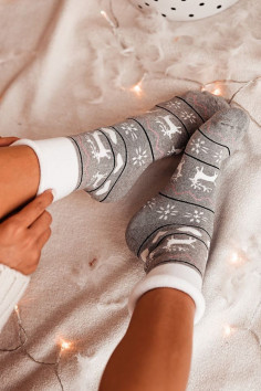 Шкарпетки жіночі теплі махрові новорічні Milena 0118.003 Frotte  — купити в InSecret.ua