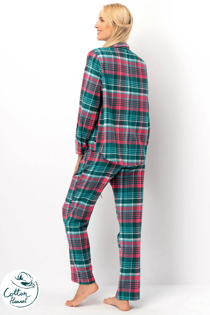 Піжама жіноча фланелева в клітку Key LNS 419 B25  — купити в InSecret.ua