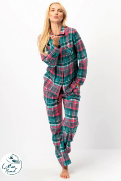 Піжама жіноча фланелева в клітку Key LNS 419 B25  — купити в InSecret.ua