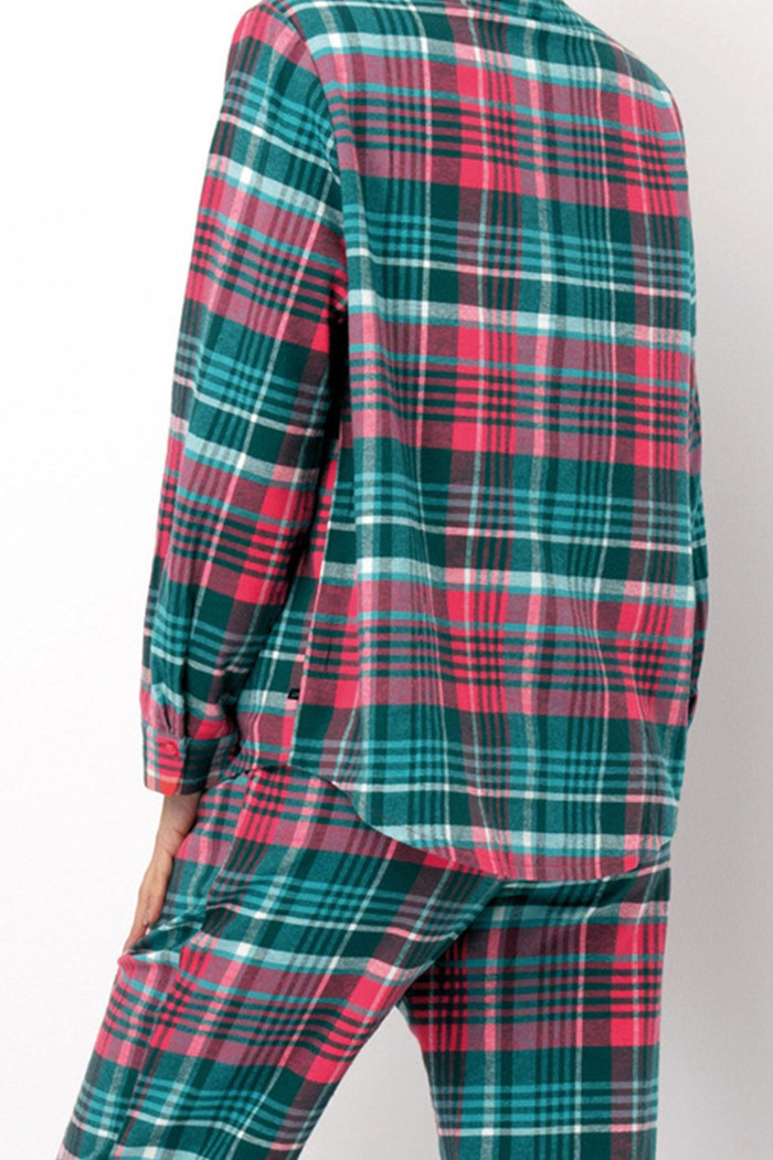 Піжама жіноча фланелева великого розміру в клітку Key LNS 419 B25  — купити в InSecret.ua