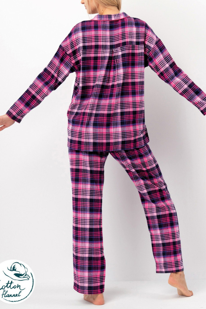 Піжама жіноча фланелева в клітку Key LNS 490 B25  — купити в InSecret.ua