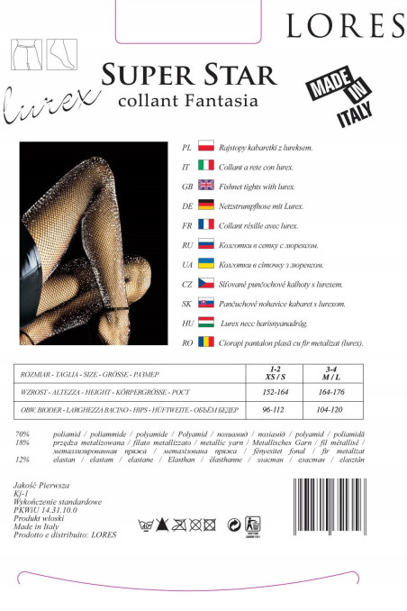 Колготки в сетку с люрексом LORES Super Star Lurex | InSecret.ua