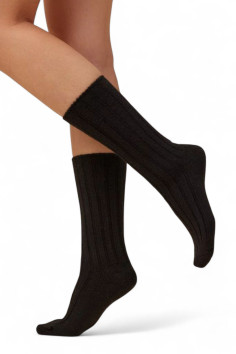 Шкарпетки високі теплі в рубчик з вовною InSecret BL61026  — купити в InSecret.ua