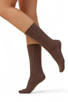 Шкарпетки високі теплі в рубчик з вовною InSecret BL61026  — купити в InSecret.ua