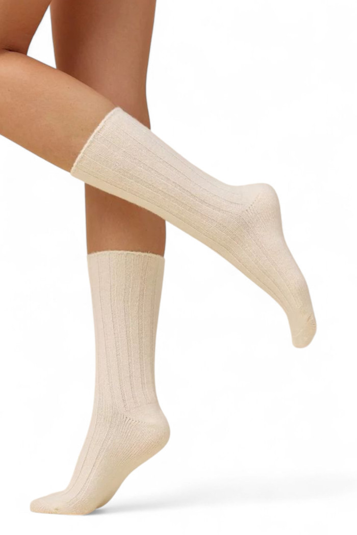Шкарпетки високі теплі в рубчик з вовною InSecret BL61026  — купити в InSecret.ua